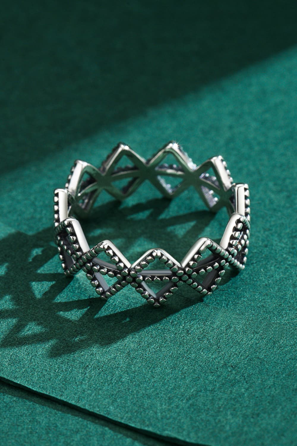 925 Sterling Silver Geometry Shape Ring